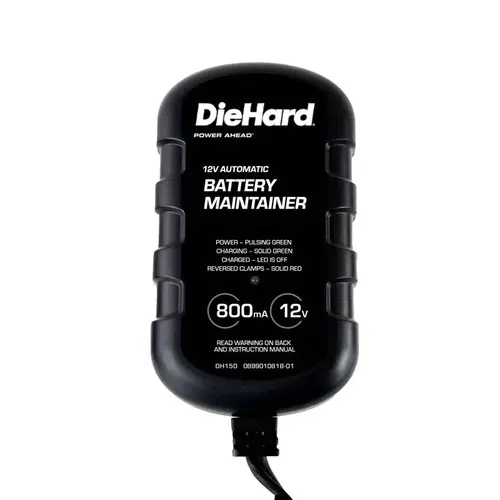 Battery Charger/Maintainer Automatic 12 V .8 amps Black