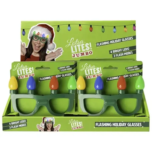 Light Set LED Multicolor Flashing glasses 5" Multicolor - pack of 24