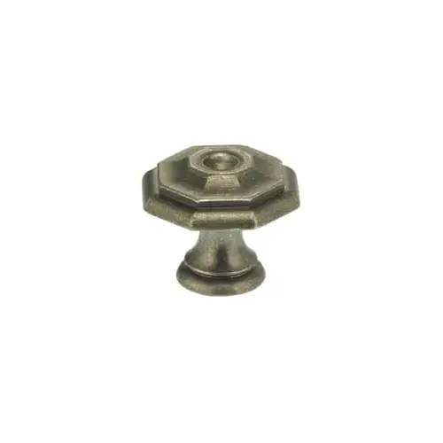 1-3/16" Octagonal Cabinet Knob Vintage Iron Finish