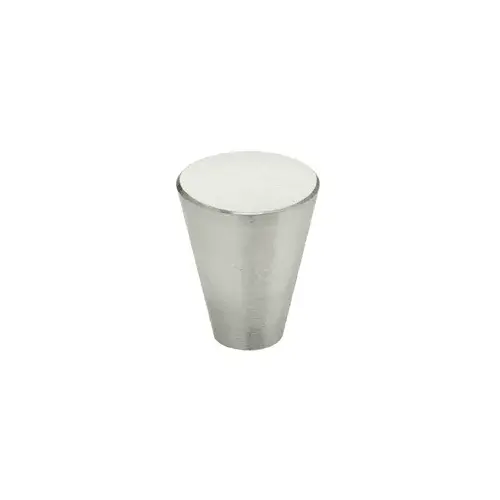 15/16" Cone Cabinet Knob Satin Stainless Steel Finish
