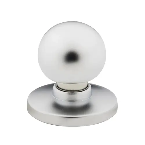 Pedestal Knob with Removable Backplate Dull Chrome Pedestal Knob with Removable Backplate Dull Chrome