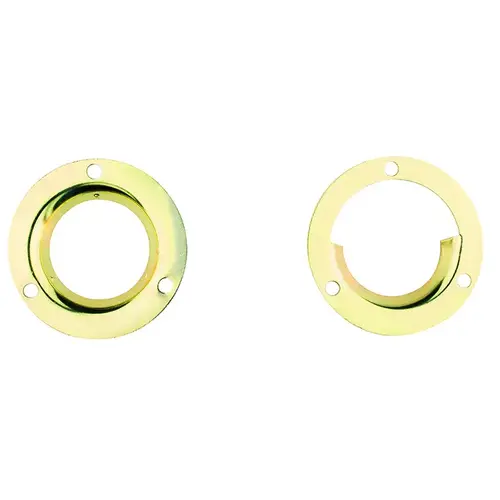 Pole Socket Set Polished Brass