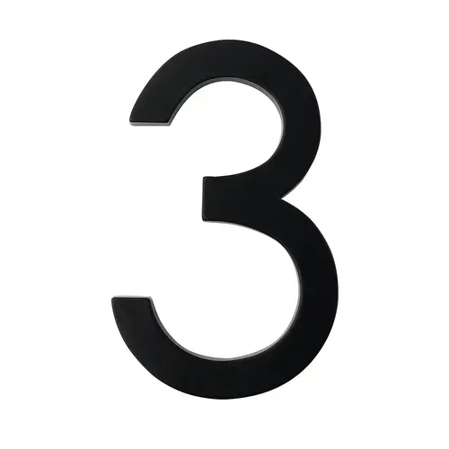 5" Designer House Numbers Matte Black