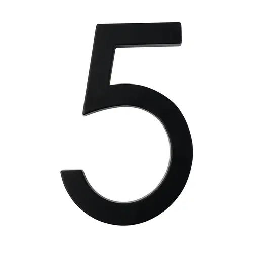 5" Designer House Numbers Matte Black