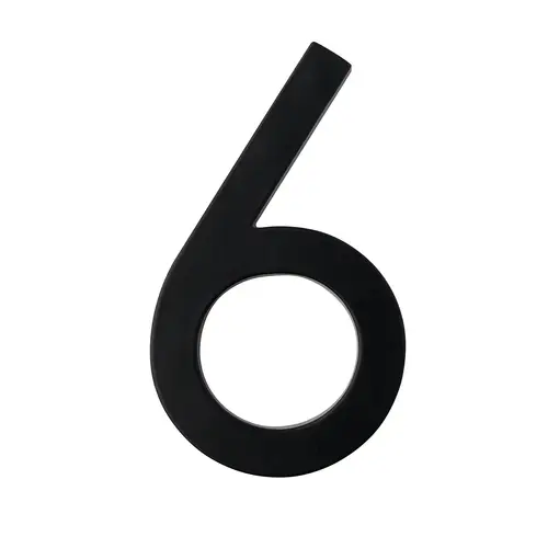 5" Designer House Numbers Matte Black
