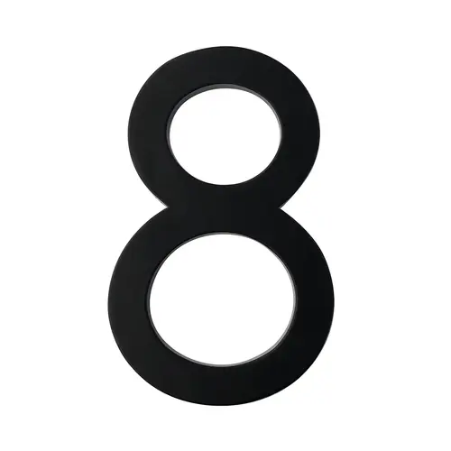 5" Designer House Numbers Matte Black