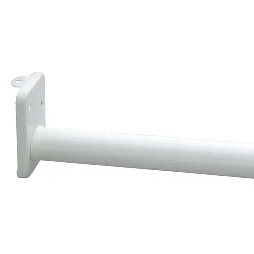 30" - 48" Adjustable Steel Closet Rod - White 30" - 48" Adjustable Steel Closet Rod - White