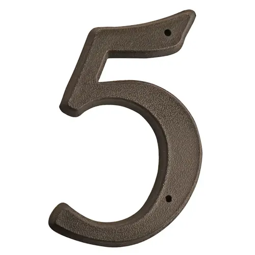 5-1/2" Script Style House Number Matte Black