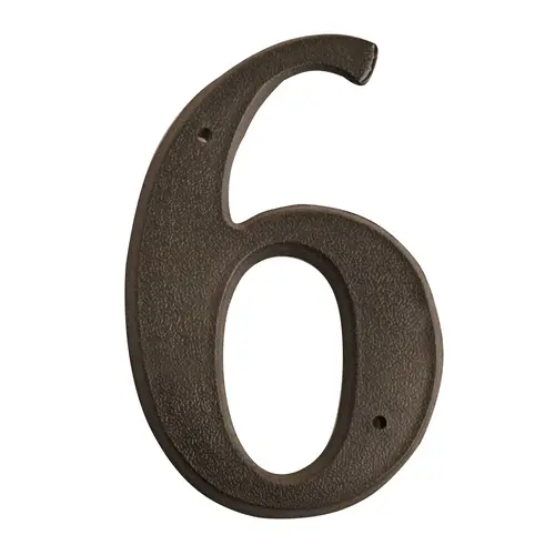 5-1/2" Script Style House Number Matte Black