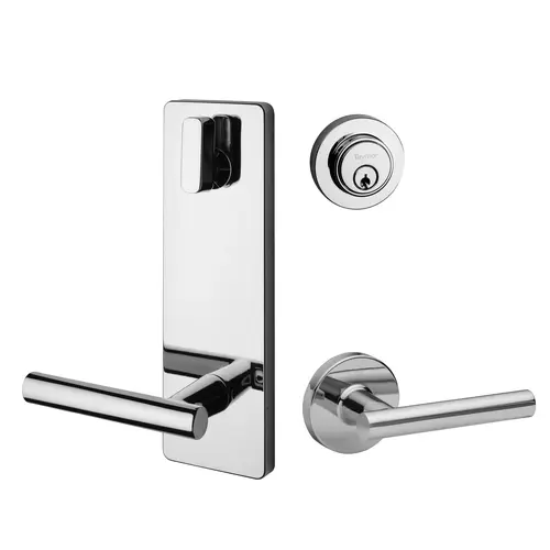 Round Rose Interconnected Lock Polished Chrome Round Rose Interconnected Lock Polished Chrome