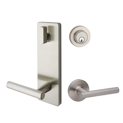 Round Rose Interconnected Lock Satin Nickel Round Rose Interconnected Lock Satin Nickel