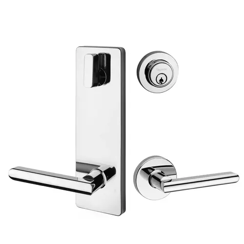 Round Rose Interconnected Lock Polished Chrome Round Rose Interconnected Lock Polished Chrome