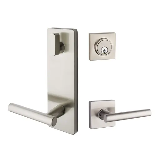 Square Rose Interconnected Lock Satin Nickel Square Rose Interconnected Lock Satin Nickel