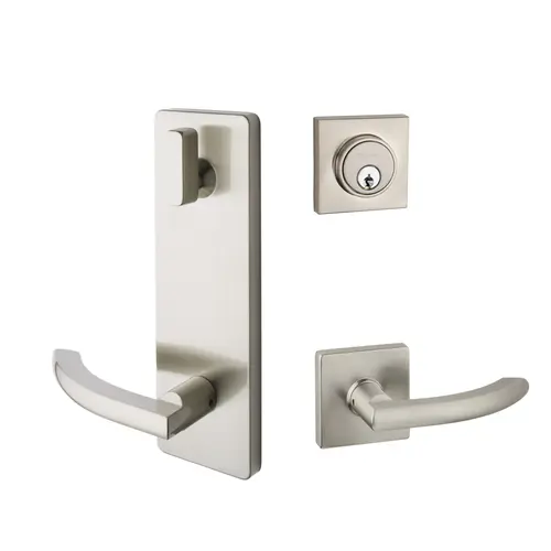 Square Rose Interconnected Lock Satin Nickel Square Rose Interconnected Lock Satin Nickel