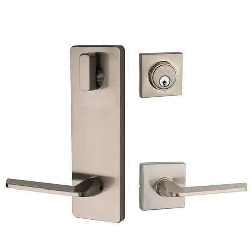 Square Rose Interconnected Lock Satin Nickel Square Rose Interconnected Lock Satin Nickel