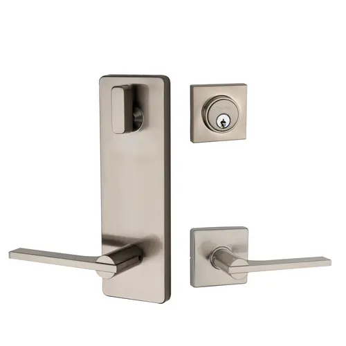 Square Rose Interconnected Lock Satin Nickel Square Rose Interconnected Lock Satin Nickel