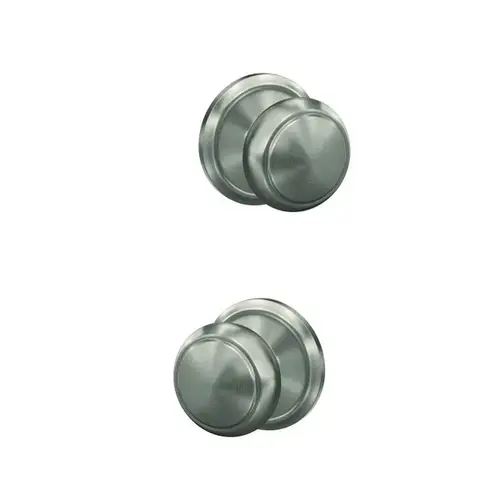 Andover Knob with Alden Rose Passage and Privacy Lock with 16600 Latch and 10027 Strike Satin Nickel Finish Andover Knob with Alden Rose Passage and Privacy Lock with 16600 Latch and 10027 Strike Satin Nickel Finish