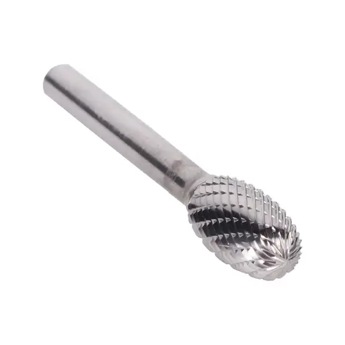 Oval Carbide Bur 6" Overall 1/4" Shank Uncoated (Bright) Oval Carbide Bur 6" Overall 1/4" Shank Uncoated (Bright)