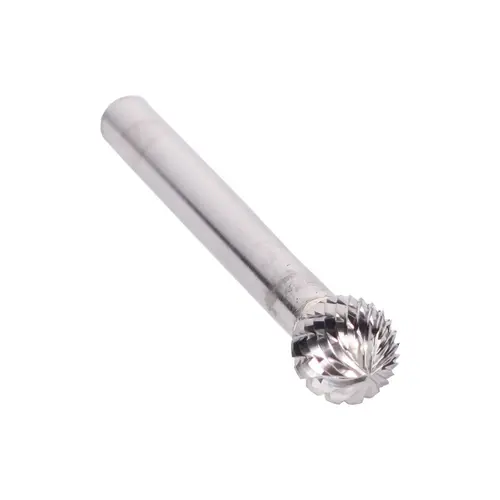 Ball End Carbide Bur 2-7/32" Overall 1/4" Shank Uncoated (Bright) Ball End Carbide Bur 2-7/32" Overall 1/4" Shank Uncoated (Bright)