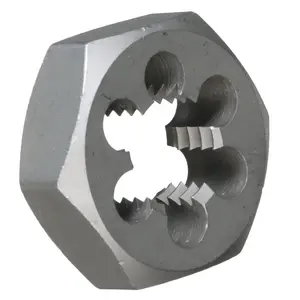 Brixwell DOHSSR2 1-1/4" NPT Carbon Steel Hex Pipe Die 1-1/4" Size 11-1/2" Pitch Uncoated (Bright)