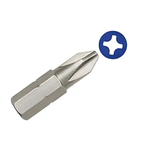 P3 Insert Bit with 1/4 hex shank P3 Size 1" Overall Uncoated (Bright)