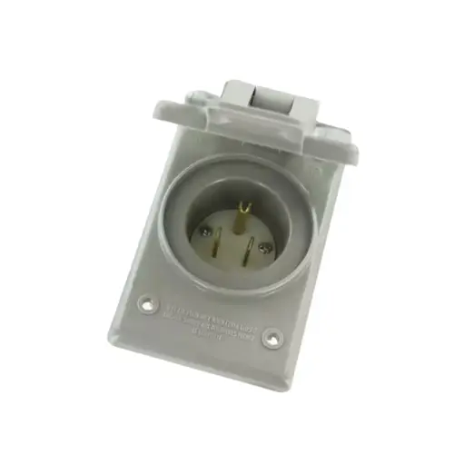 000-05278-CWP Inlet with Cover, 2 -Pole, 125 V, 15 A, NEMA: NEMA 5-15R, Brown 000-05278-CWP Inlet with Cover, 2 -Pole, 125 V, 15 A, NEMA: NEMA 5-15R, Brown