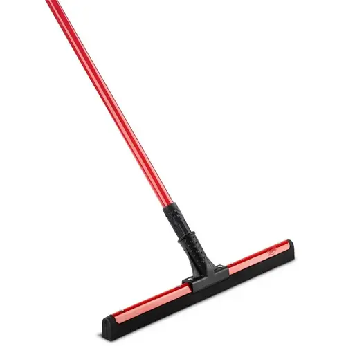 Floor Squeegee, 18 in Blade, Double Straight, Flexible Blade, Rubber Blade, Steel Handle, Red Floor Squeegee, 18 in Blade, Double Straight, Flexible Blade, Rubber Blade, Steel Handle, Red