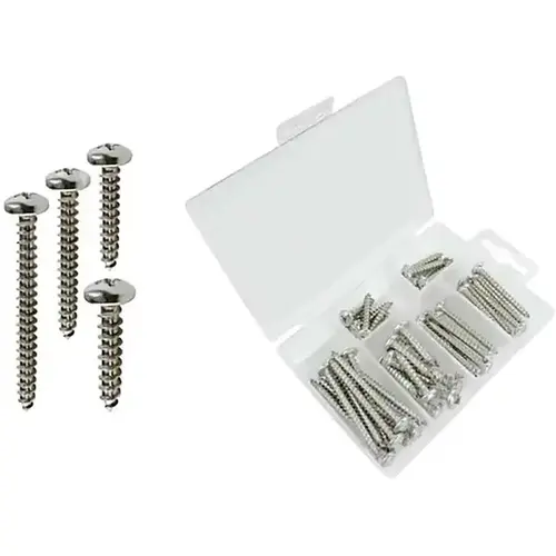 Stainless Steel Phillips Pan Head Tapping Screw Kit - 48 pcs Stainless Steel Phillips Pan Head Tapping Screw Kit - 48 pcs