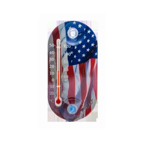 Outdoor U.S. Flag Thermometer, 3.5 In.