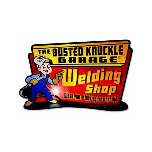 3D Embossed Metal "Busted Knuckle Garage" Sign, Indoor/Outdoor Use 3D Embossed Metal "Busted Knuckle Garage" Sign, Indoor/Outdoor Use