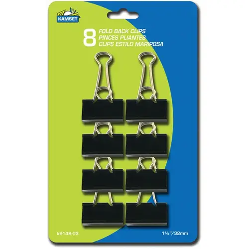 1-1/2" Binder Clips 8/CD 1-1/2" Binder Clips 8/CD