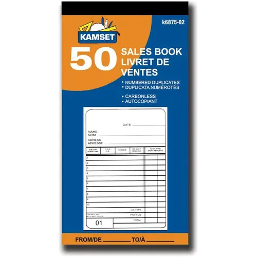 Duplicate Carbonless Receipt Sales Book 2-parts, 50 Sheets Duplicate Carbonless Receipt Sales Book 2-parts, 50 Sheets