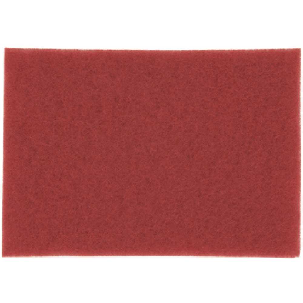 3M 59258 3M Scotch-Brite 5100 Scrubbing Pad 14X20 IN Red Polyester Fiber 175-600 RPM - pack of 10