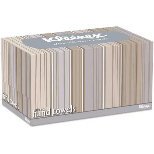 White Ultra Soft Hand Towels Pop-Up Box - pack of 18