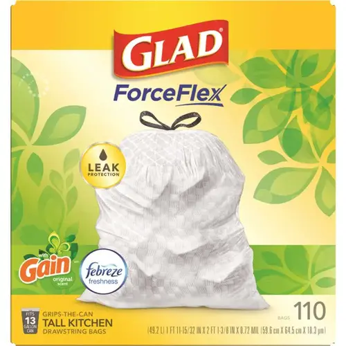 Forceflex Tall Kitchen Bags 1 Gal Gain Original/febreze Forceflex Tall Kitchen Bags 1 Gal Gain Original/febreze