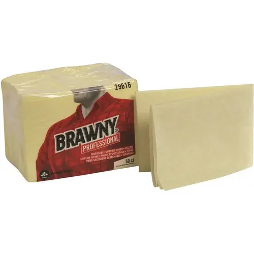 17 in. W x 24 in. L Yellow Disposable Microfiber Cloth Towel (50-Cloths Per Pack, ) 17 in. W x 24 in. L Yellow Disposable Microfiber Cloth Towel (50-Cloths Per Pack, )