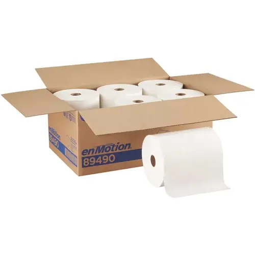 White High Capacity EPA Compliant Roll Towel - pack of 6