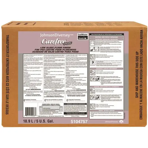 5 Gal. Matte Low Gloss Floor Finish Opaque White 5 Gal. Matte Low Gloss Floor Finish Opaque White