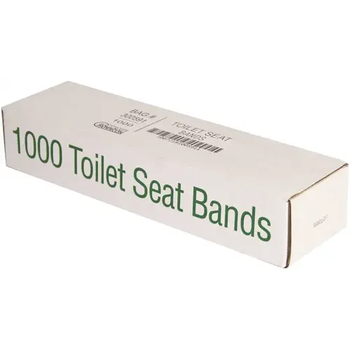 White Toilet Seat Band with Blue and Yellow Printed - pack of 1000 White Toilet Seat Band with Blue and Yellow Printed - pack of 1000