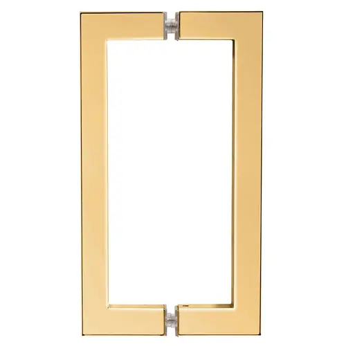 French Gold 8" x 8" SQ Series Square Tubing Back-to-Back Pull Handles French Gold 8" x 8" SQ Series Square Tubing Back-to-Back Pull Handles