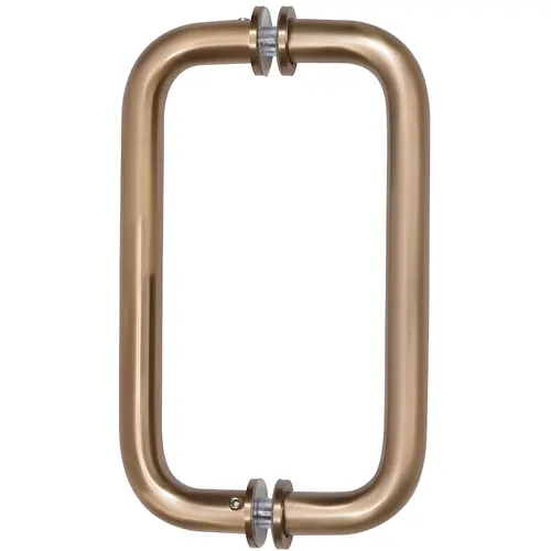 Dark Brushed Bronze 8" Back-to-Back Solid Brass 3/4" Diameter Pull Handles with Metal Washers