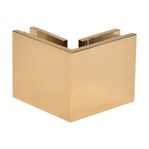 French Gold Square 90 Degree Glass-to-Glass Clamp French Gold Square 90 Degree Glass-to-Glass Clamp