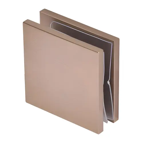 CRL SCU4DBBZ Dark Brushed Bronze Square Style Hole-in-Glass Fixed Panel U-Clamp Dark Brushed Bronze Square Style Hole-in-Glass Fixed Panel U-Clamp