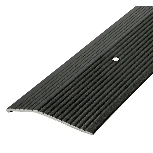 Carpet Trim, 72 in L, 2 in W, 3/8 in Thick, Aluminum, Mocha