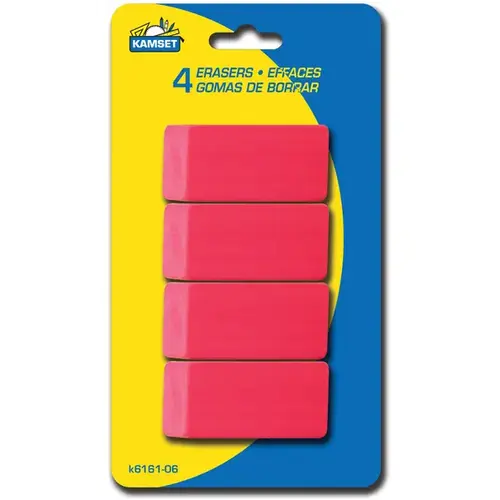 Pink Pencil Erasers pack of 4 Pink Pencil Erasers pack of 4
