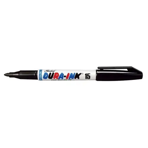 DURA-INK PERMANENT MARKER - FINE TIP Black - pack of 12 DURA-INK PERMANENT MARKER - FINE TIP Black - pack of 12
