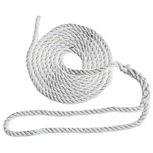 Dock Line Pre-Splice White Nylon - 3/8" x 25 ft
