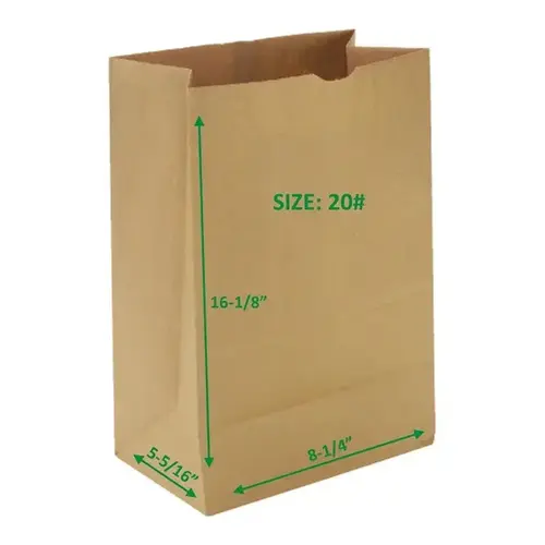Paper Bag 20 Lb 40-lbs Brown pack of 500