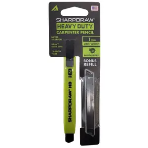 C.H Hanson 10333 Carpenter Pencil SharpDraw 7" L Green Green