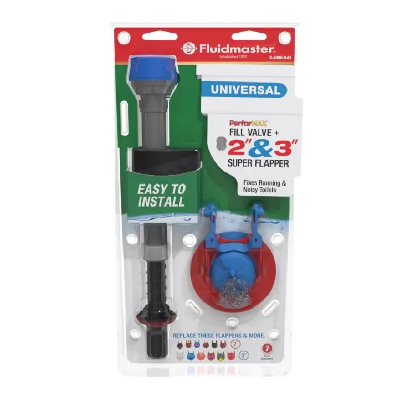 Fluidmaster Fill Valve And Flapper Kit Performax Multicolored Plastic/Rubber For Universal Multicolored K-400H-043-T4